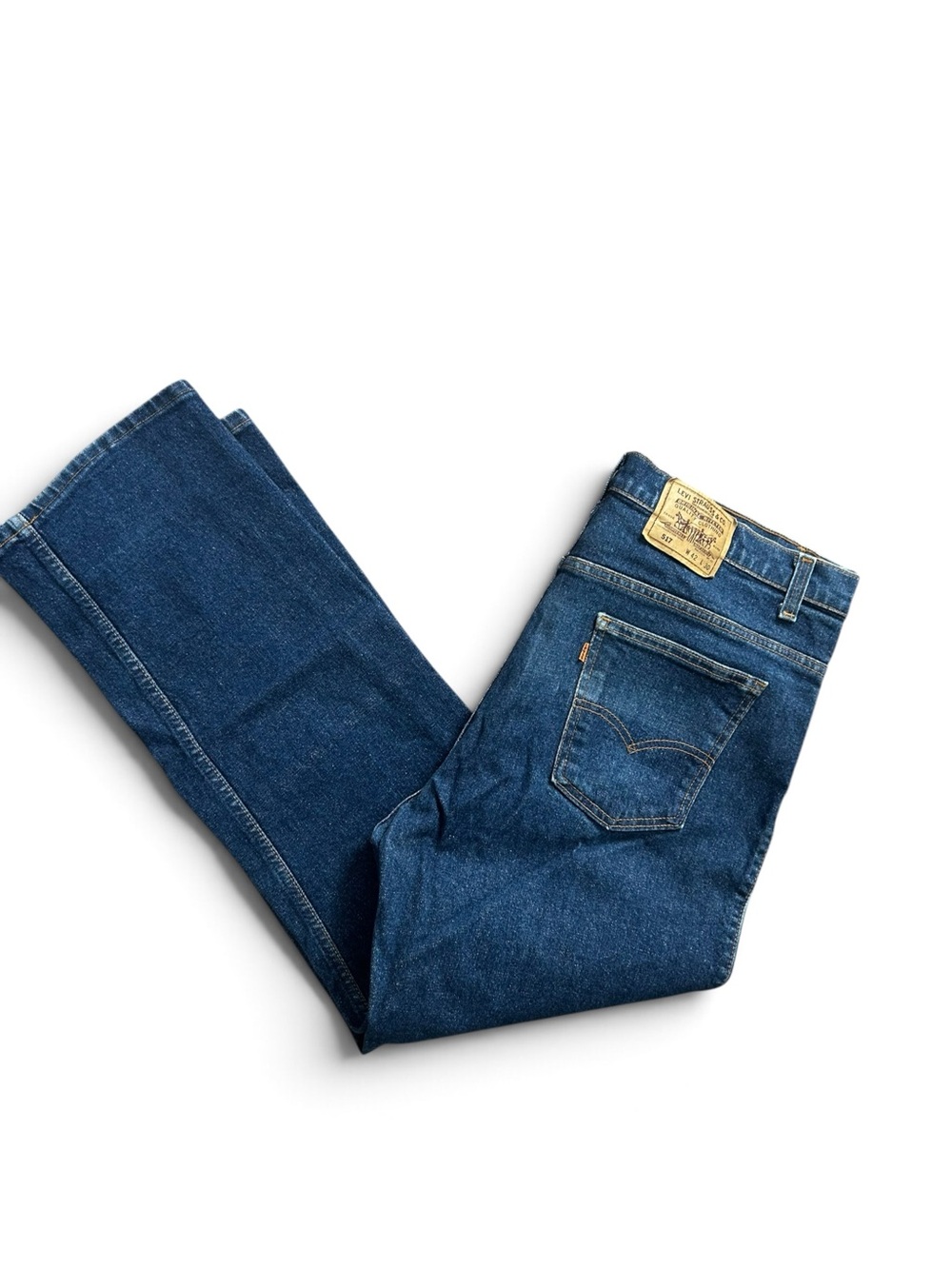 70s Plus Size ORANGE TAB LEVIS 42” x 30” Vintage